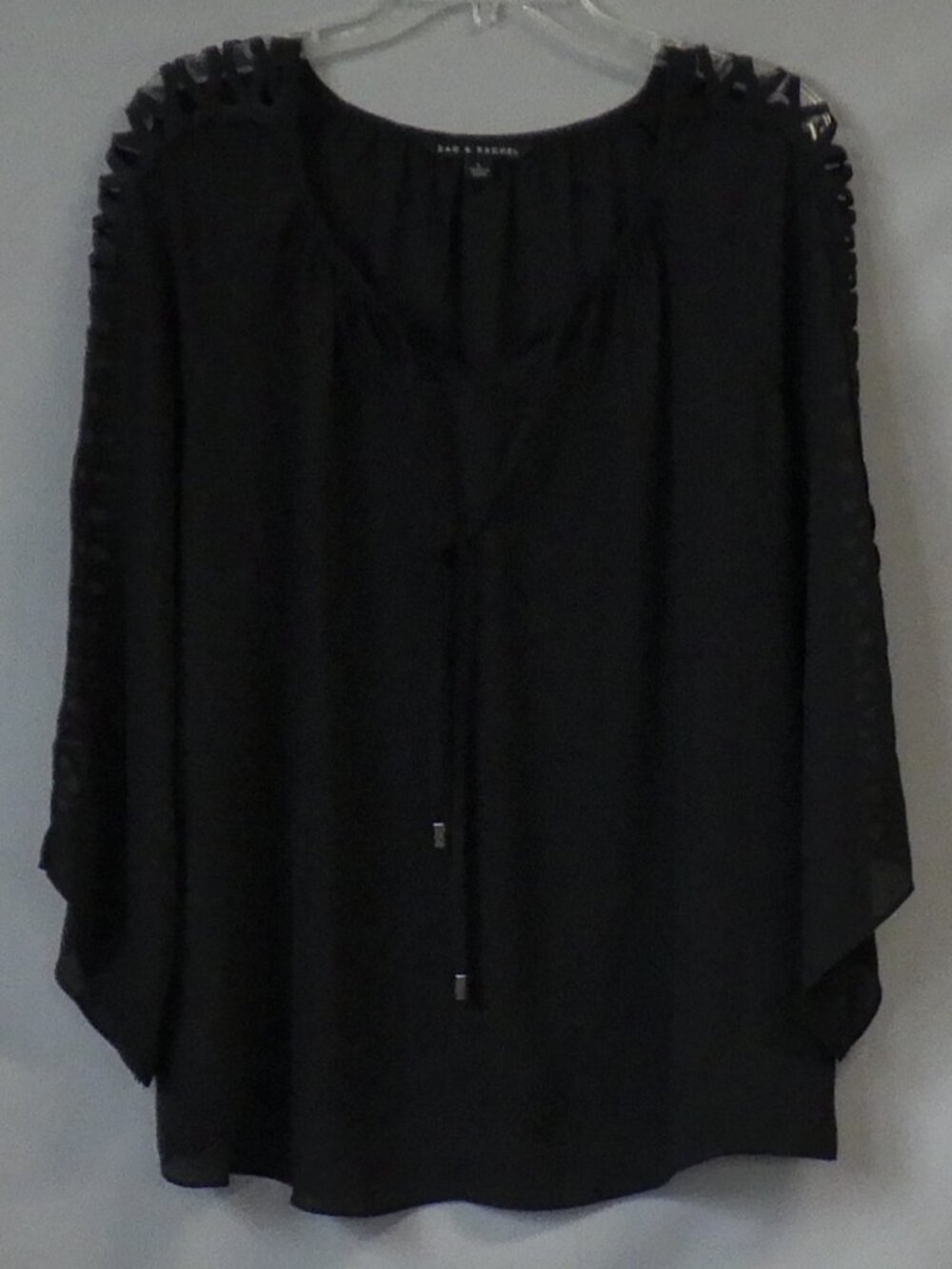 Zac & Rachel Semi Sheer Black Top